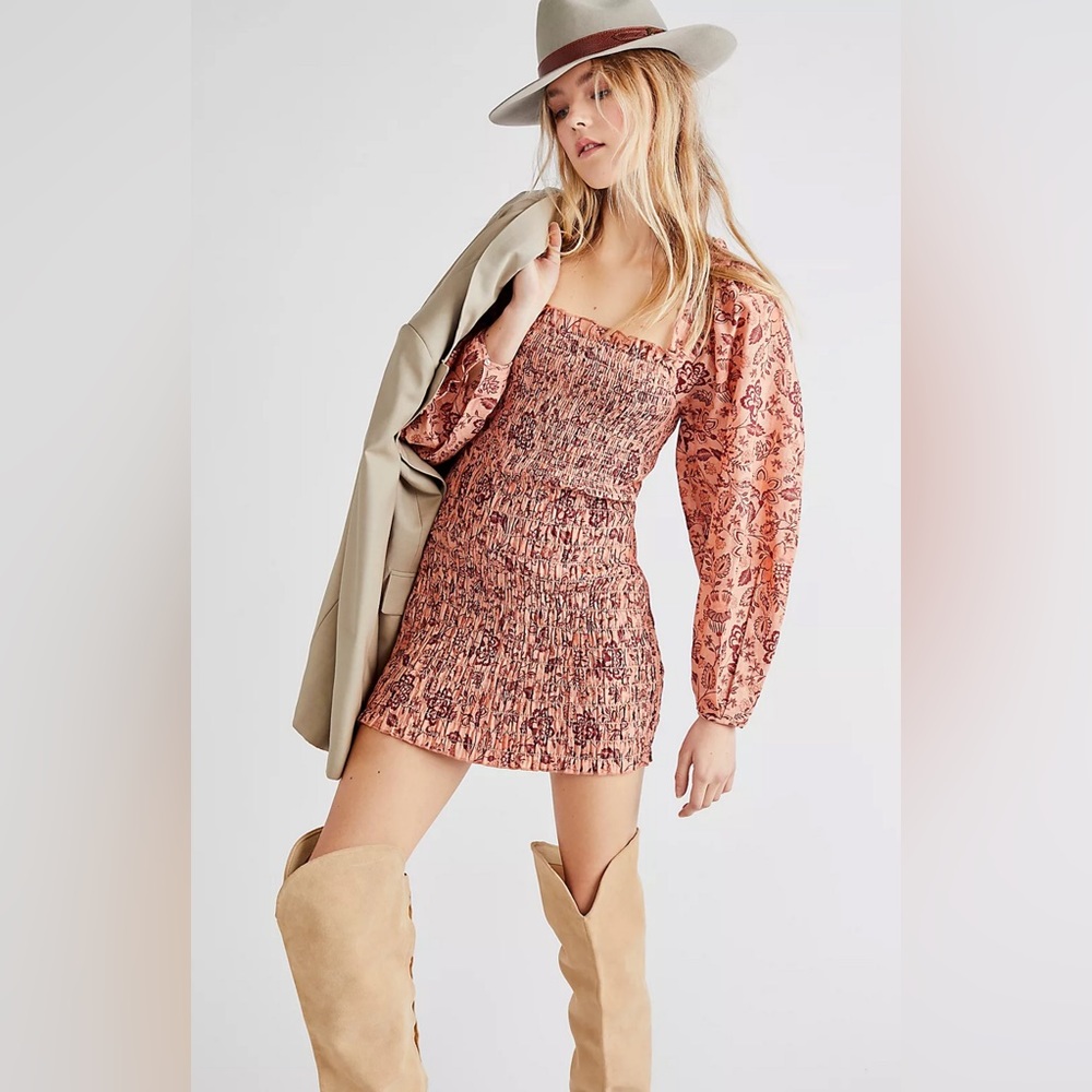 NWT Free People - Smock It To Me Mini Dress